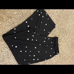 Alfani black checked print, stretch palazzo pant